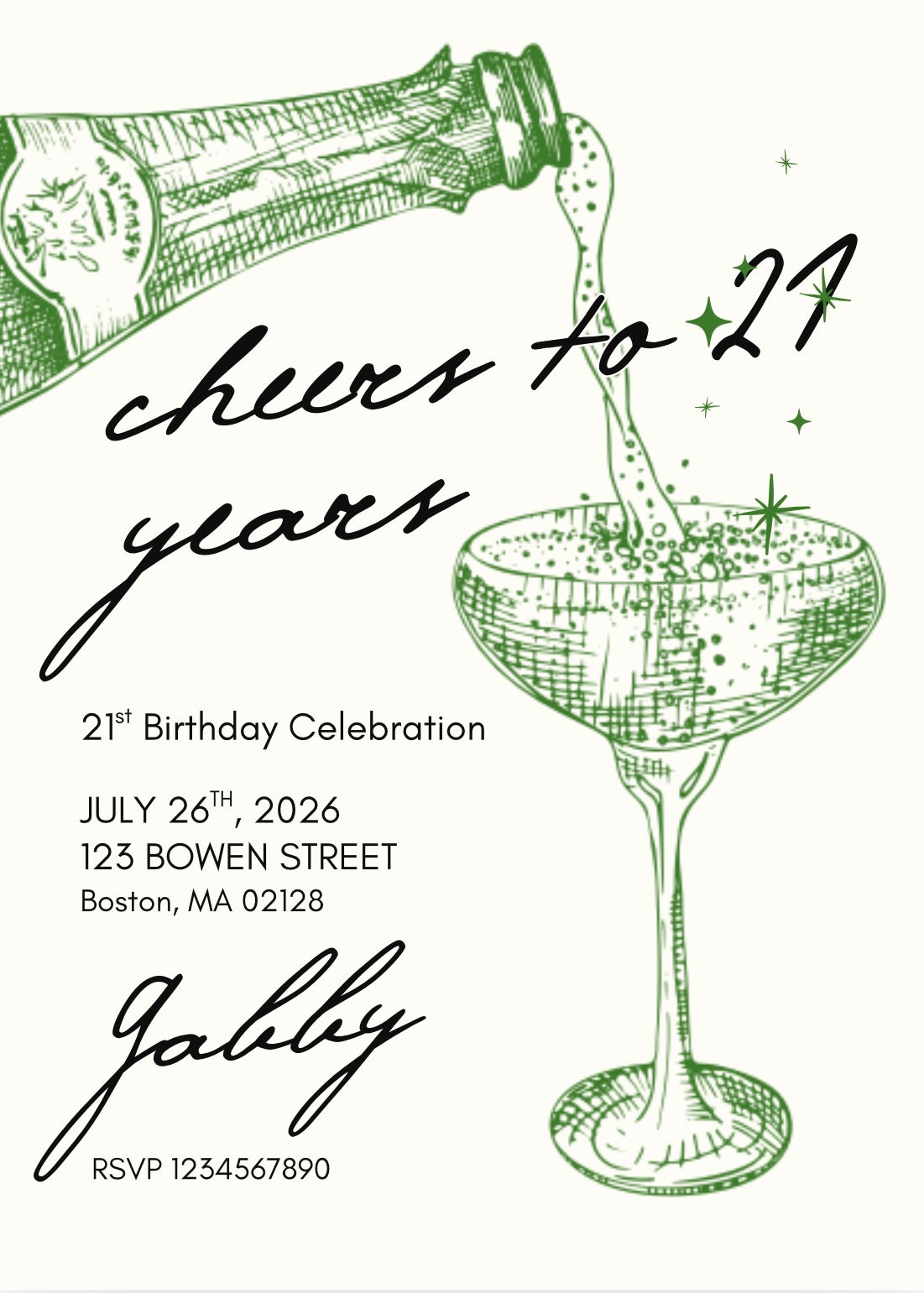 21st Birthday Celebration Invite